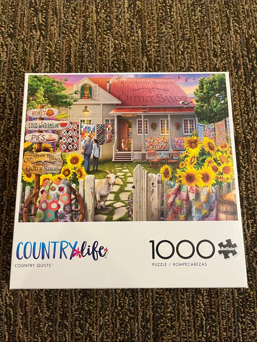 Country Life Country Quilts 1000-Piece Jigsaw Puzzle - Colorful Country Scene
